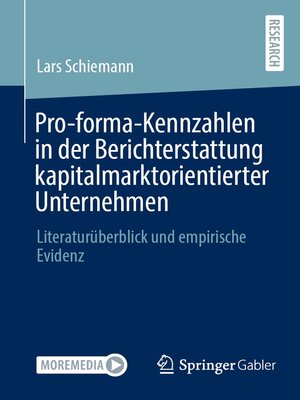 cover image of Pro-forma-Kennzahlen in der Berichterstattung kapitalmarktorientierter Unternehmen